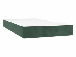 Conjunto Boxspring - 90x190 cm + colchón terciopelo oscuro ES495460 Verde Outlet