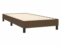 Conjunto Boxspring - 90x190 cm + Somieres + colchón tela marrón oscuro ES45896 Marru00f3n Hot