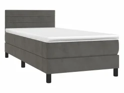 Conjunto Boxspring - 80x200 cm + colchón terciopelo oscuro ES548405^ Sale