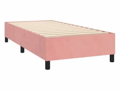 Conjunto Boxspring - 80x200 cm colchón y LED terciopelo ES696690 Rosa Online