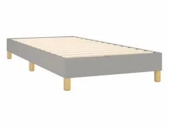 Cama Continental Boxspring|Conjunto Boxspring - 80x200 cm + Somieres + colchón tela claro ES36139