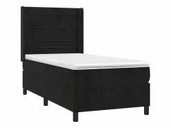 Cama Continental Boxspring|Conjunto Boxspring - 80x200 cm + Somieres + colchón + LED terciopelo ES42443