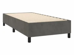 Cama Continental Boxspring|Conjunto Boxspring - 90x190 cm colchón y LED terciopelo oscuro ES723291