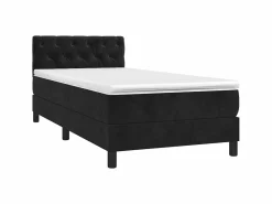 Conjunto Boxspring - 80x200 cm + Somieres + colchón + LED terciopelo ES44909 Negro Online