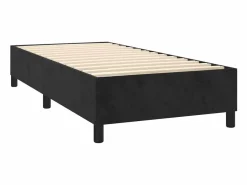 Conjunto Boxspring - 90x200 cm colchón y LED terciopelo ES433243 Negro Discount