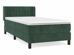 Cama Continental Boxspring|Conjunto Boxspring - 90x200 cm + colchón terciopelo oscuro ES760858
