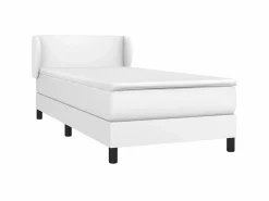 Cama Continental Boxspring|Conjunto Boxspring - 90x200 cm + Somieres + colchón cuero sintético ES41709