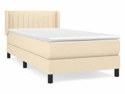 Conjunto Boxspring - 90x190 cm + Somieres + colchón tela color ES45083 Crema Sale