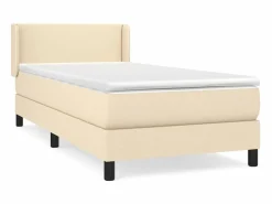 Cama Continental Boxspring|Conjunto Boxspring - 90x200 cm + Somieres + colchón tela color ES40308