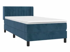 Cama Continental Boxspring|Conjunto Boxspring - 80x200 cm + Somieres + colchón terciopelo oscuro ES35723