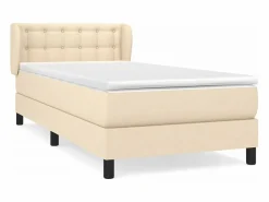 Cama Continental Boxspring|Conjunto Boxspring - 90x190 cm + colchón tela color ES492978