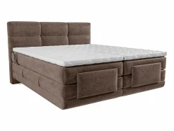 Conjunto boxspring relax Tela - Marrón - 2 x 90 x 200 cm - LODI de^Palacio Discount