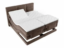 Conjunto boxspring relax Tela - Marrón - 2 x 90 x 200 cm - LODI de^Palacio Discount