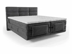 Palacio Conjunto boxspring relax tela antracita 2x80x200 LODI Gris antracita Discount