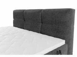 Palacio Conjunto boxspring relax tela antracita 2x80x200 LODI Gris antracita Discount