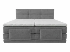 Palacio Conjunto boxspring relax tela 2x80x200 LODI Gris claro Online