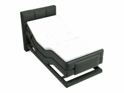 Palacio Cama Continental Boxspring|Cama Articulada|Conjunto boxspring relax tela antracita 100x200 cm LODI
