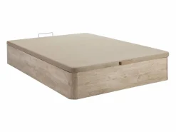 Ysmée Conjunto canapé abatible natural claro colchón de espuma - 120 x 200 cm - DANAE II de YSMÉE Color natural claro Outlet