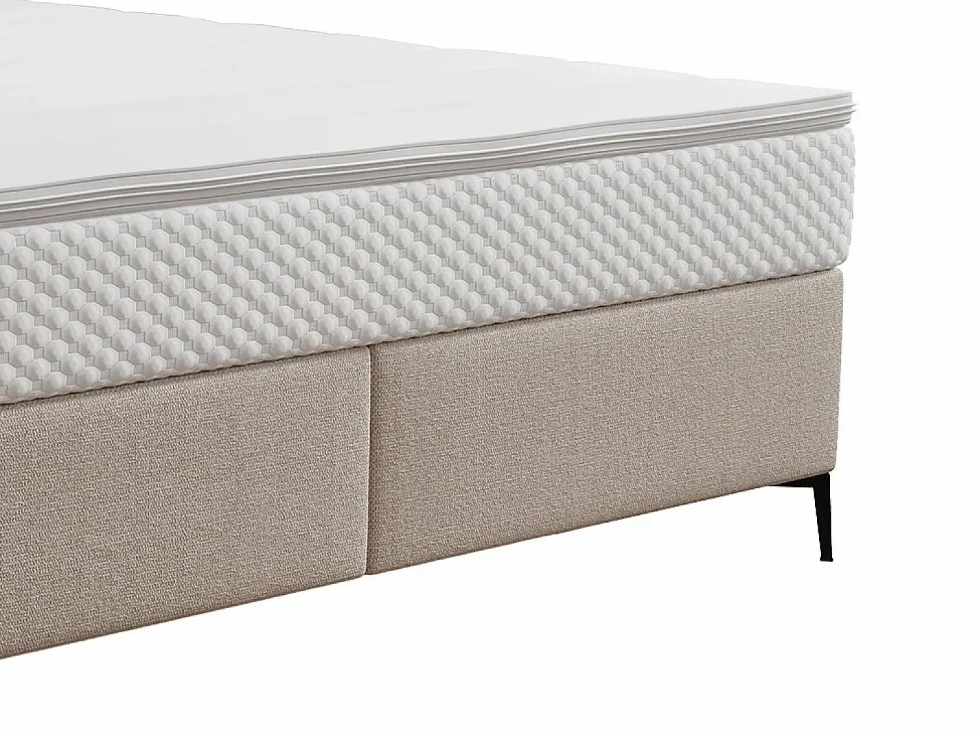 Ysmée Conjunto completo boxspring - 180 x 200 cm - Tela - - INAO de YSMÉE Beige Outlet