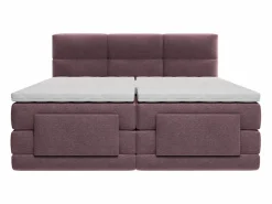 Palacio Conjunto completo Boxspring eléctrico 2 x 90 x 200 cm king size Burdeos Tela - LODI de Granate Hot