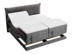 Conjunto completo Boxspring eléctrico 2 x 90 x 200 cm king size Antracita Tejido - ZANORO de^Palacio