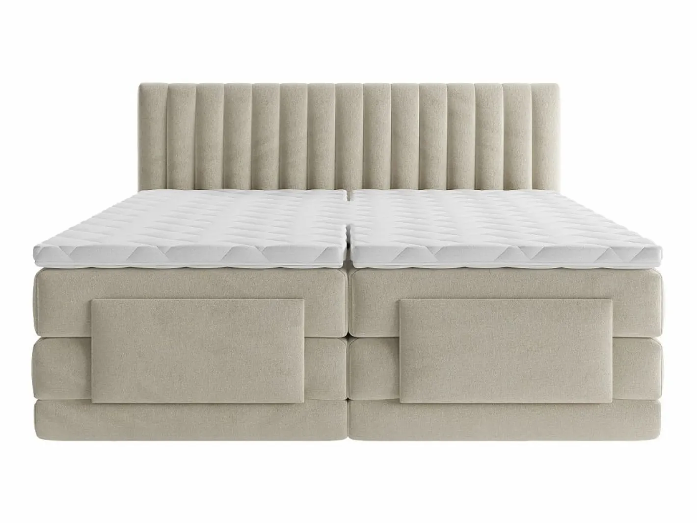 Conjunto completo boxspring - 2 x 90 x 200 cm - Terciopelo - - DONISI de^Palacio Discount