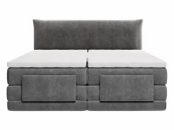 Palacio Cama Continental Boxspring|Cama Articulada|Conjunto completo Boxspring eléctrico 2 x 80 x 200 cm tamaño queen Antracita Tela - ZANORO de