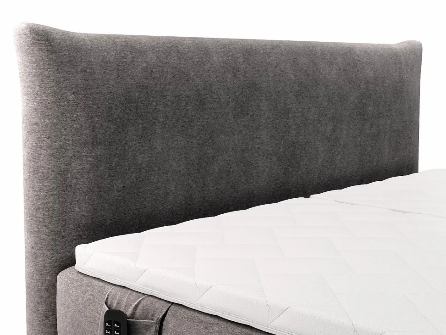 Palacio Cama Continental Boxspring|Cama Articulada|Conjunto completo Boxspring eléctrico 2 x 80 x 200 cm tamaño queen Antracita Tela - ZANORO de