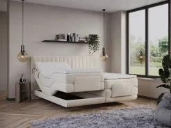 Palacio Conjunto completo boxspring - 2 x 80 x 200 cm - Terciopelo - - DONISI de Beige Online
