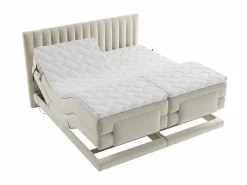 Palacio Conjunto completo boxspring - 2 x 80 x 200 cm - Terciopelo - - DONISI de Beige Online