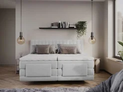 Palacio Cama Continental Boxspring|Cama Articulada|Conjunto completo boxspring - 2 x 90 x 200 cm - Terciopelo - - DONISI de