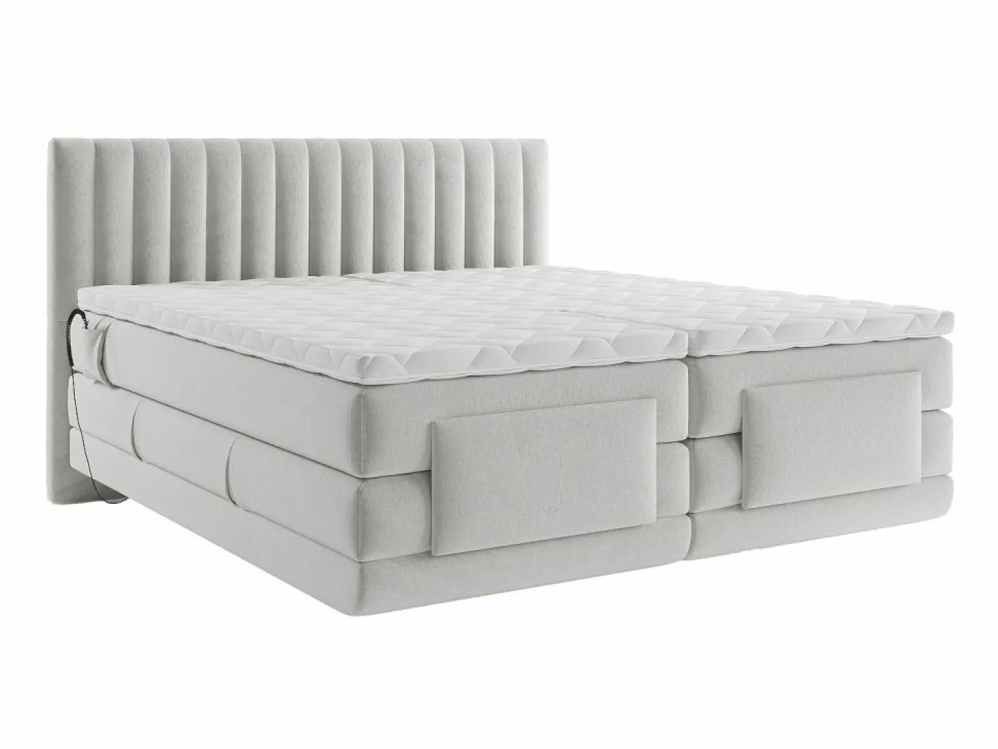 Palacio Cama Continental Boxspring|Cama Articulada|Conjunto completo boxspring - 2 x 90 x 200 cm - Terciopelo - - DONISI de