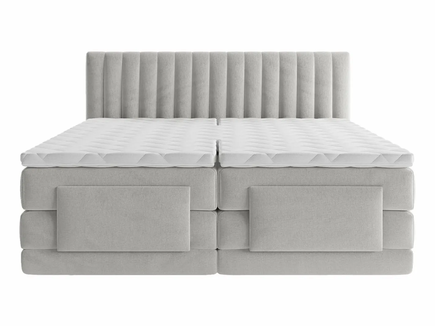 Palacio Cama Continental Boxspring|Cama Articulada|Conjunto completo boxspring - 2 x 90 x 200 cm - Terciopelo - - DONISI de