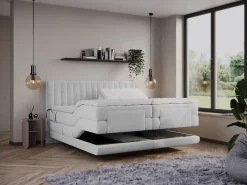 Palacio Cama Continental Boxspring|Cama Articulada|Conjunto completo boxspring - 2 x 90 x 200 cm - Terciopelo - - DONISI de