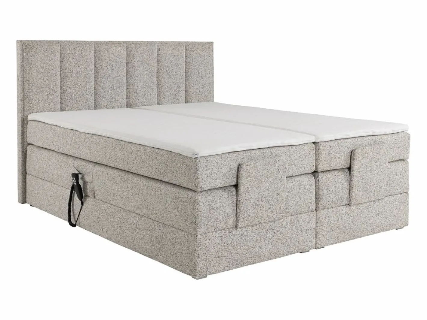 Palacio Conjunto completo boxspring eléctrico 2 x 90 x 200 cm - Tela - KALASI de Beige Outlet