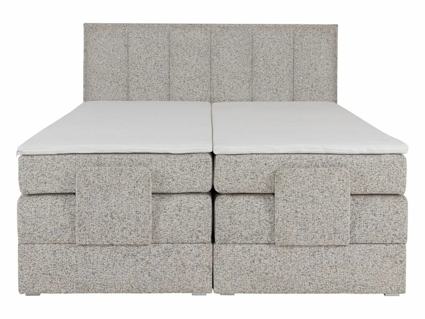 Palacio Conjunto completo boxspring eléctrico 2 x 90 x 200 cm - Tela - KALASI de Beige Outlet
