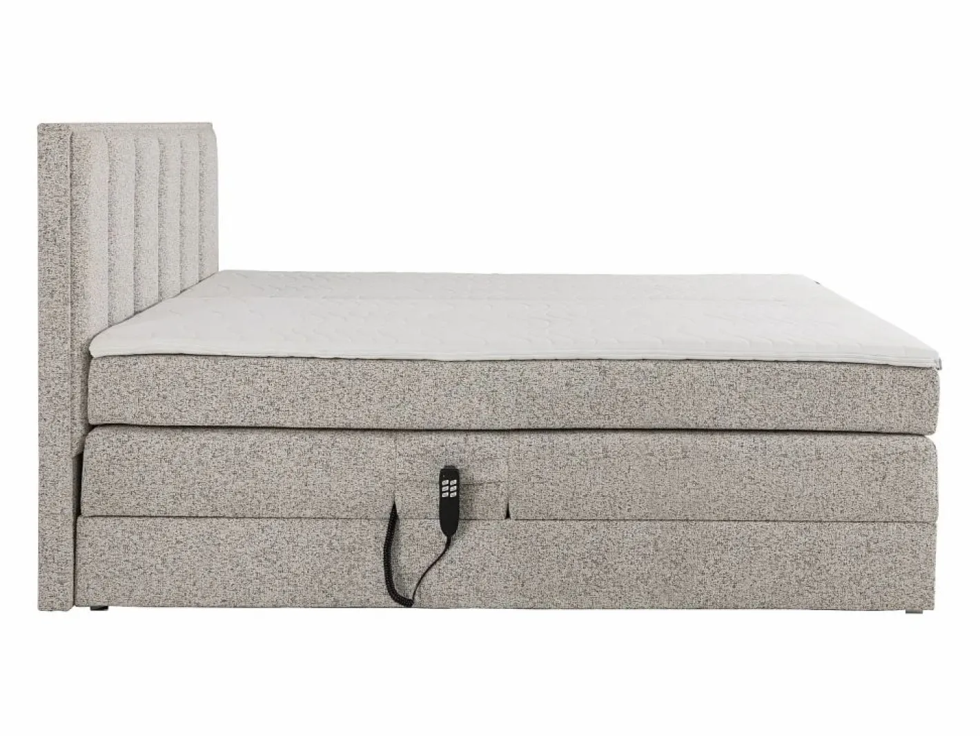 Palacio Conjunto completo boxspring eléctrico 2 x 90 x 200 cm - Tela - KALASI de Beige Outlet