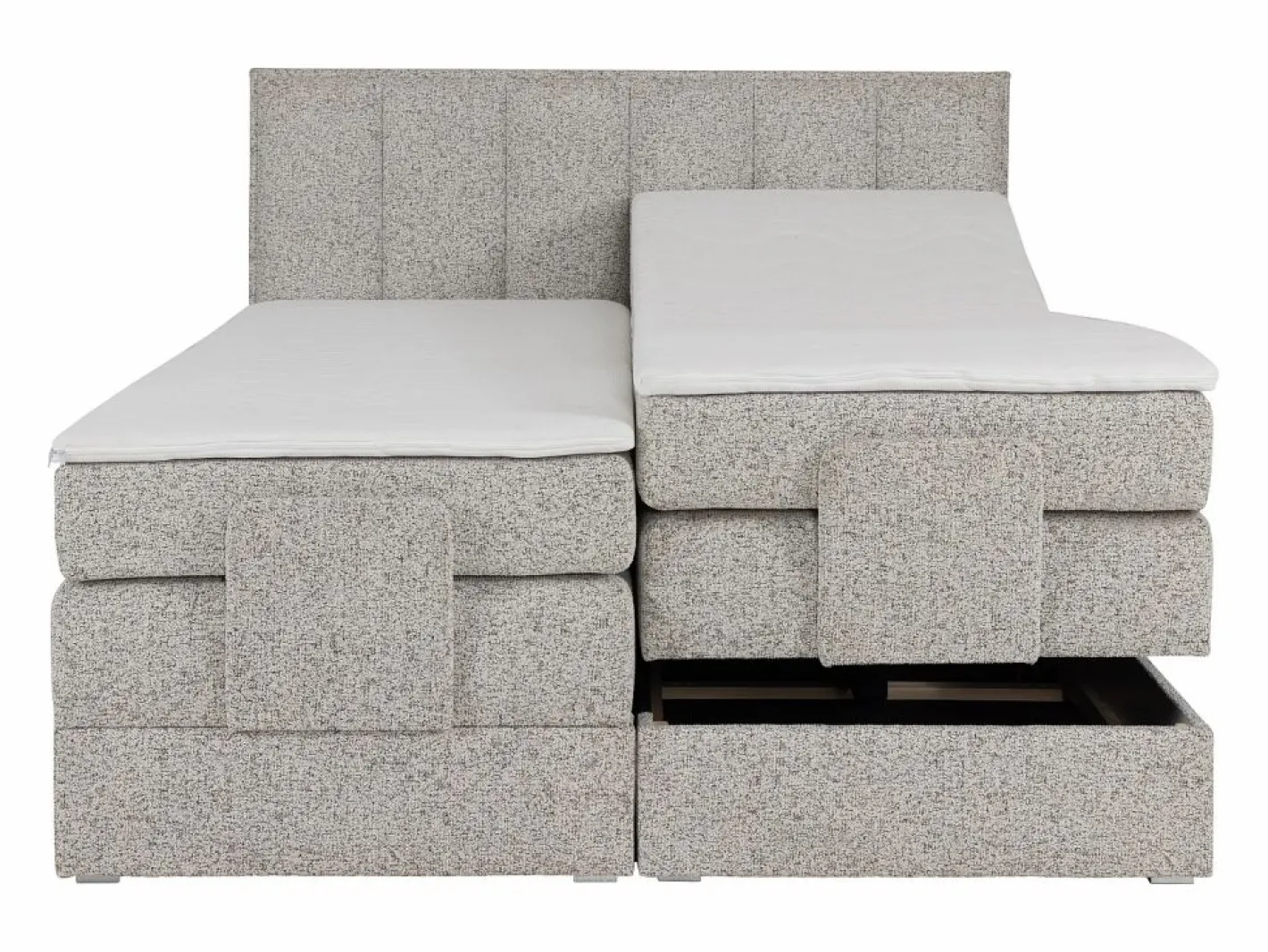 Palacio Conjunto completo boxspring eléctrico 2 x 90 x 200 cm - Tela - KALASI de Beige Outlet