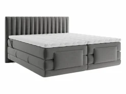 Conjunto completo Boxspring eléctrico 2 x 90 x 200 cm king size Antracita Tejido - DONISI de^Palacio Outlet