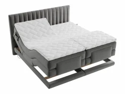 Conjunto completo Boxspring eléctrico 2 x 90 x 200 cm king size Antracita Tejido - DONISI de^Palacio Outlet