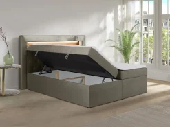 Ysmée Cama Continental Boxspring|Conjunto completo de decoración de dormitorio canapés abatibles - 180 x 200 - Terciopelo - - ORANA