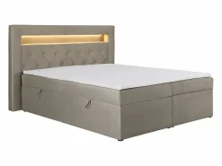 Ysmée Cama Continental Boxspring|Conjunto completo de decoración de dormitorio canapés abatibles - 180 x 200 - Terciopelo - - ORANA