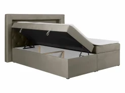 Ysmée Conjunto completo de decoración de dormitorio con canapés abatibles - 160 x 200 - Terciopelo - - ORANA Topo