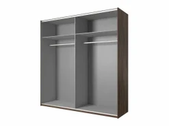 Meublorama Dormitorio Completo|Conjunto completo de dormitorio FOX – Cama con canapé 180x200, somier incluido, Armario, Cómoda, Mesitas de noche – Roble oscuro