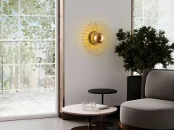 OZAIA Aplique Para Pared|Conjunto de 2 apliques de pared con diseño de alambre en metal - - P. 18 x D.45 cm - ZYMA