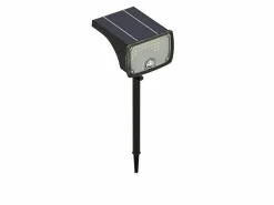 SOLARGEO Conjunto de 2 balizas solares o apliques de pared con sensor de movimiento - 700 lúmenes - CHENDI Negro Hot
