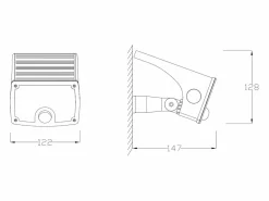 SOLARGEO Conjunto de 2 balizas solares o apliques de pared con sensor de movimiento - 700 lúmenes - CHENDI Negro Hot