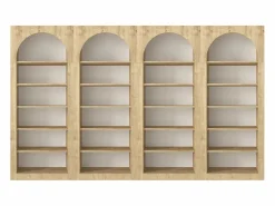 Vente-unique Conjunto de 4 estanterías con 6 estantes - Natural claro - CYMORA Color natural claro Hot