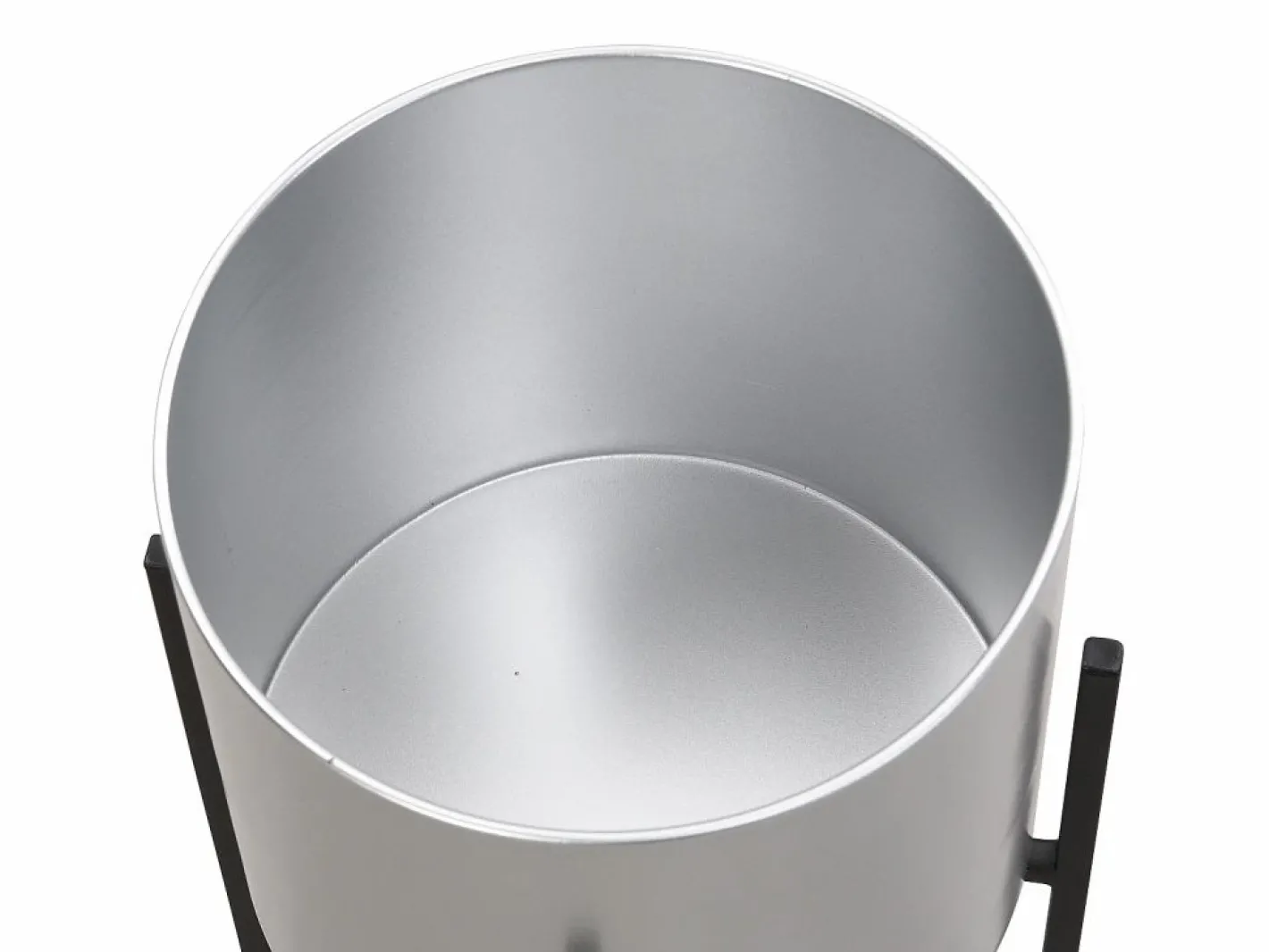OZAIA Macetero|Conjunto de 2 maceteros con soporte de metal - D.25 x Alt. .39 y D. 23 x Alt. .35.5 - - EDMEE