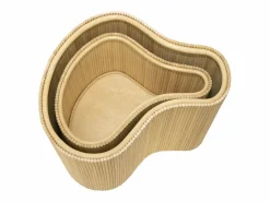 Conjunto de 2 mesas auxiliares, cajas , ratán - H. 45 cm - H. 33,5 cm Natural MARSA^OZAIA Sale